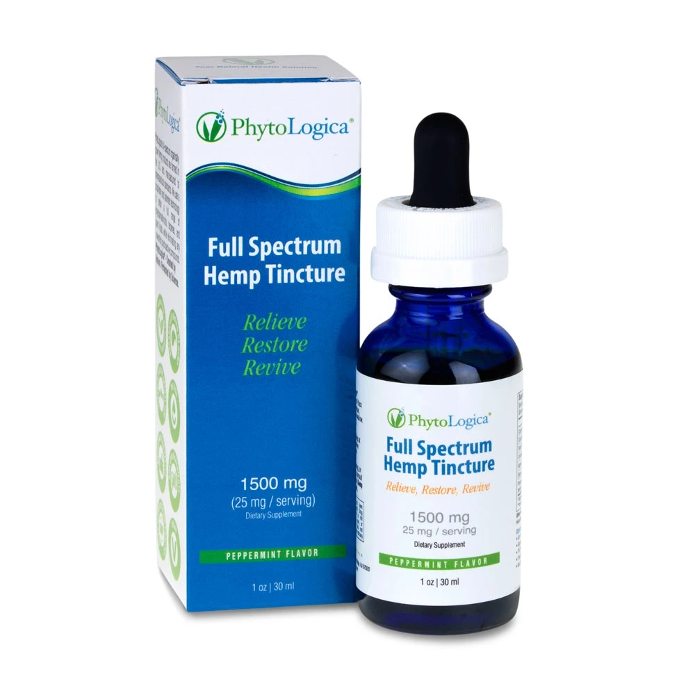 Phytologica Full Spectrum Hemp Oil Tincture 1500mg Peppermint Flavor Fact Sheet Label