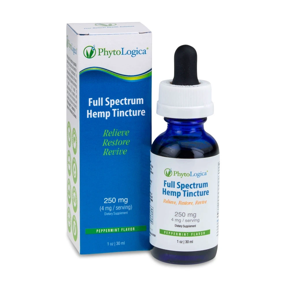 Phytologica Full Spectrum Hemp Oil Tincture 250mg Peppermint Flavor Fact Sheet Label