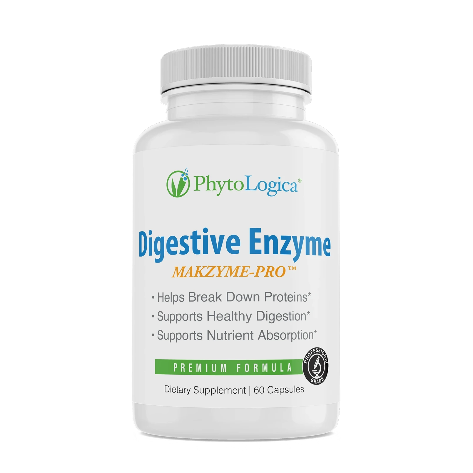 Phytologica Digestive Enzyme and Makzyme Pro Pills Bottle